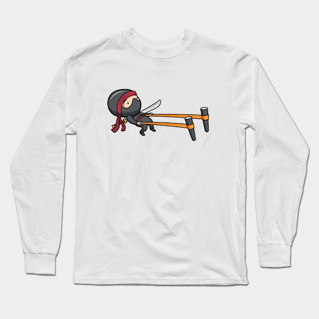 Ninja Jump Long Sleeve T-Shirt by LostCactus